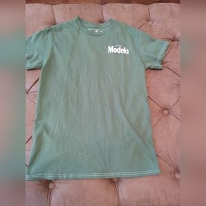 Olive Green Modelo Logo Tee